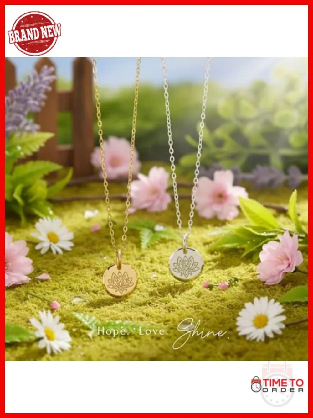 14k Gold Plated Sterling Silver New Beginnings Pendant Necklace, Adjustable